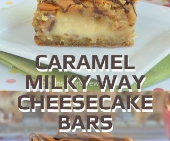 Caramel Milky Way Cheesecake Bars