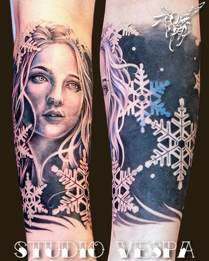 snow,girl,tattoo