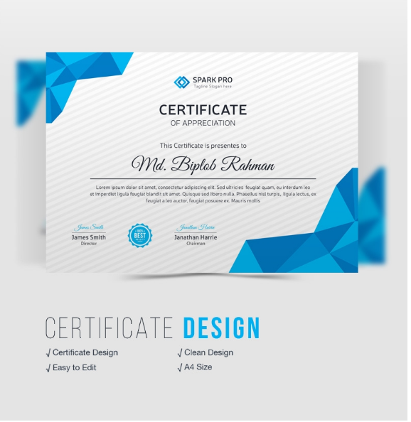 Certificate template