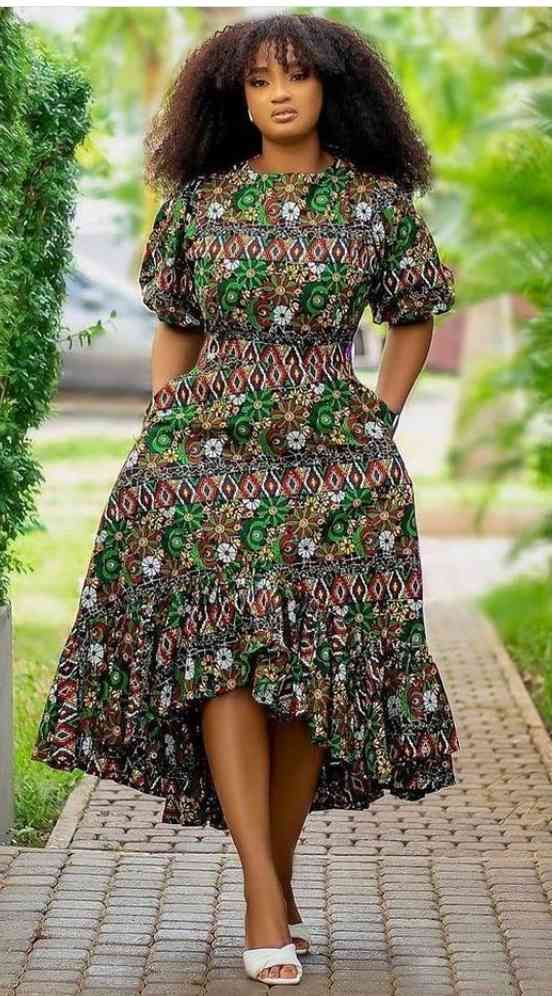 Latest Material Gown Styles For Ladies