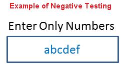 Example of Negative Testing