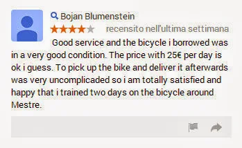 bike rental in venice treviso review