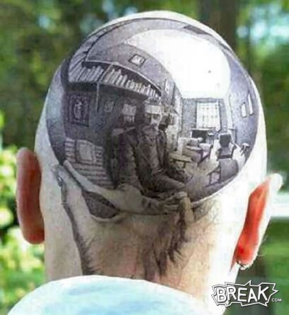 Unique Head Tattoo Design