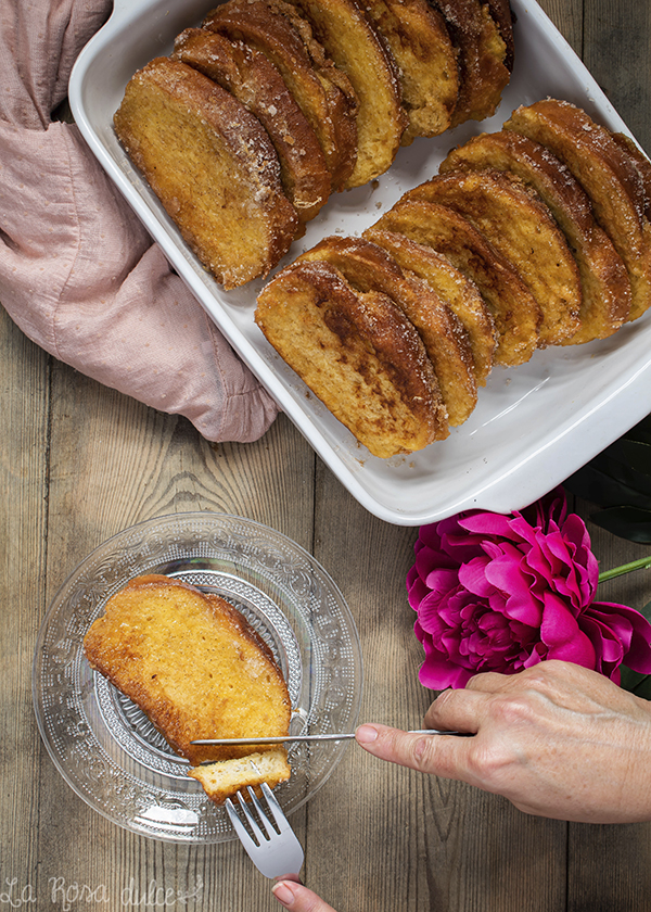 Torrijas de leche sin lactosa