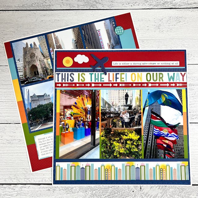 12x12 Travel Scrapbook Page Layouts by Artsy Albums