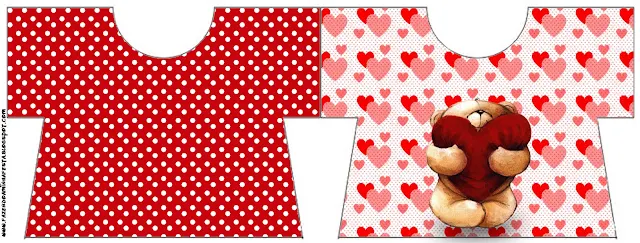 Teddy Bear in Love T-shirt Invitation.