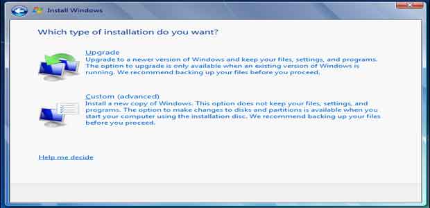 jangan upgrade windows tapi clean instalation