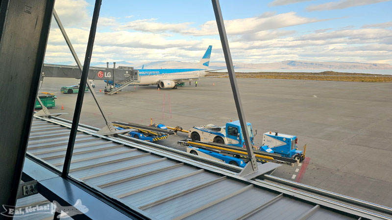 Avião da Aerolineas Argentinas no Aeroporto de El Calafate
