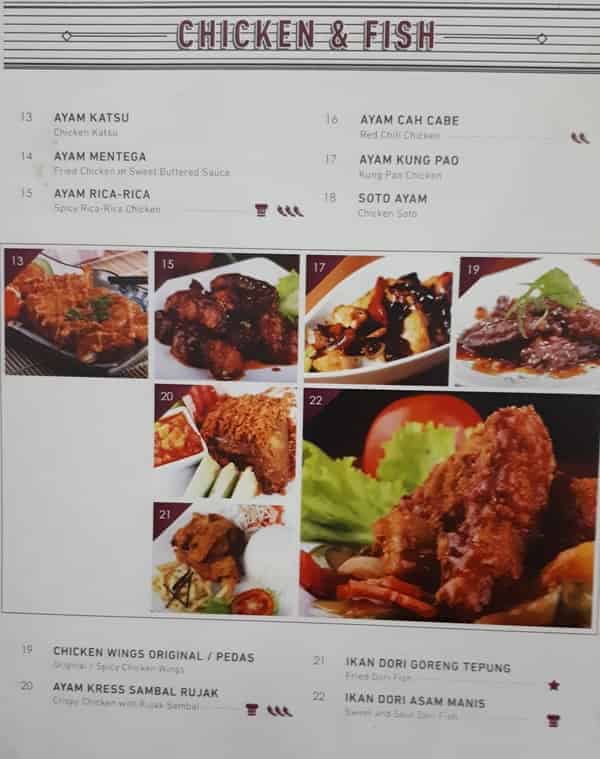 Menu Masaan Ayam dan Ikan Resto Anggrek