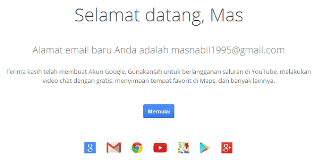 sukses daftar gmail