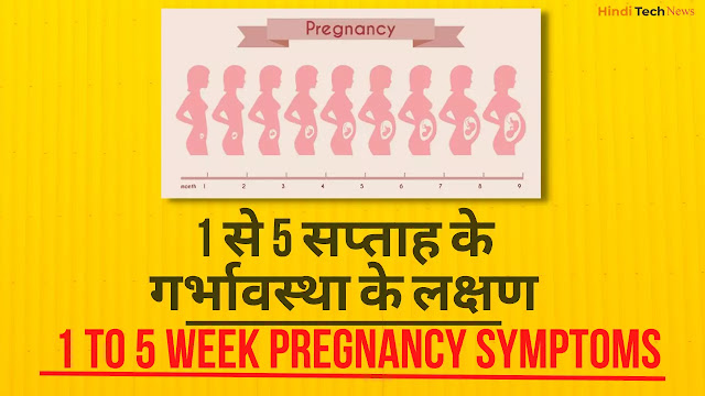 1 से 5 सप्ताह के गर्भावस्था के लक्षण - 1 to 5 Week Pregnancy Symptoms