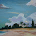 Magnificent Walk,  Beach Scene in Oil