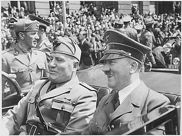 Adolf Hitler and Benito Mussolini in Munich, Germany, June 1941