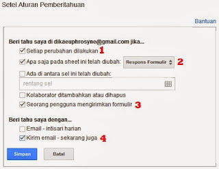 Setel Aturan Pemberitahuan di Google Docs