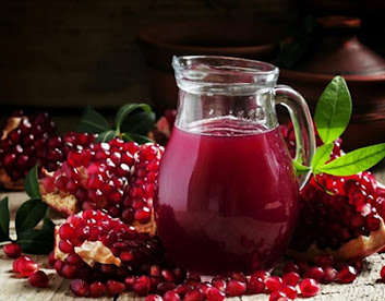 Pomegranate Juice and Tulsi Tea