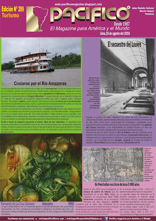 Revista Pacífico Nº 289 Turismo