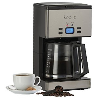 Kolle 1000w Digital Filter Coffee Maker Programmable Machine with 24 Hour Timer Reusable Filter Hot Plate 15 Cup Capacity  2 Year Warranty