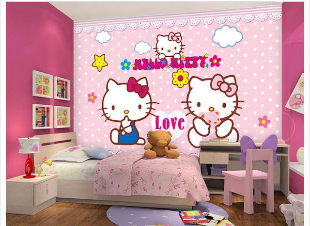 Kamar Tidur Anak Perempuan Minimalis Warna Pink