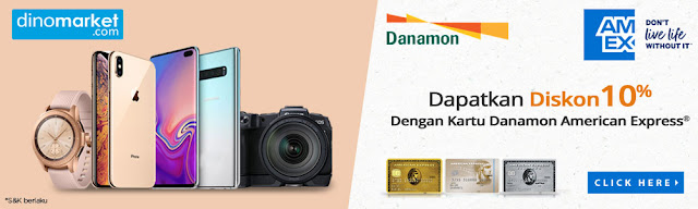 #Dinomarket - #Promo Diskon 10% Pakai Kartu Danamon American Express (s.d 20 Juli 2019)