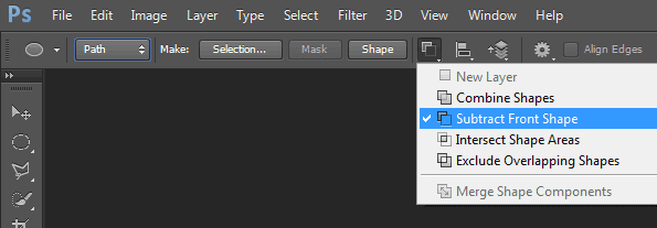 Select Path and Subtract Front Shape.