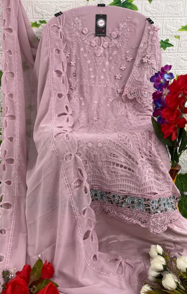 pakistani 🇵🇰 hand made by Abeera's Collection | #shafon #Lawn #dresses  #Gotta Phulkari Gotta Or Qureshia wOrk Suits Shirt And Dupatta FABRIc soft  shafon Price : 3500 each dress Cash... | Instagram