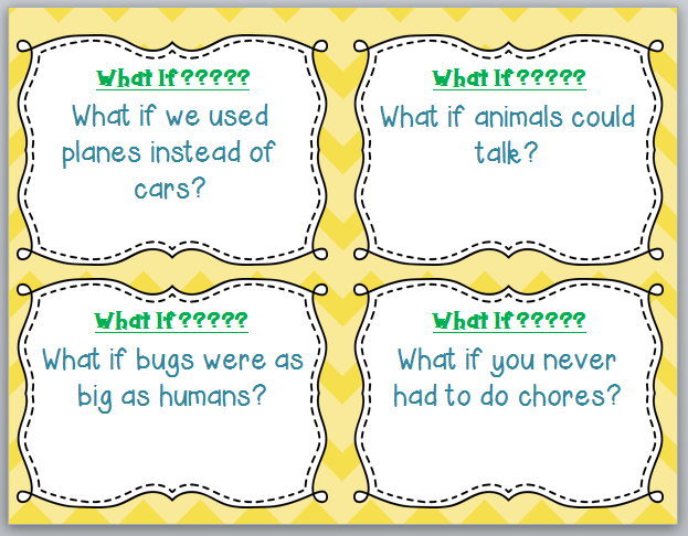 http://www.teacherspayteachers.com/Product/What-If-Story-Prompt-Cards-1248269