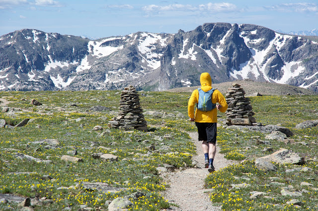 Tim alpine running on the North Inlet Trail