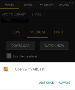 Stream ShowBox to Chromecast