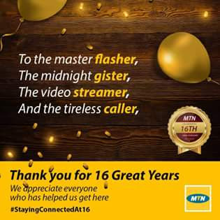 mtn prestige anniversary free data and credit