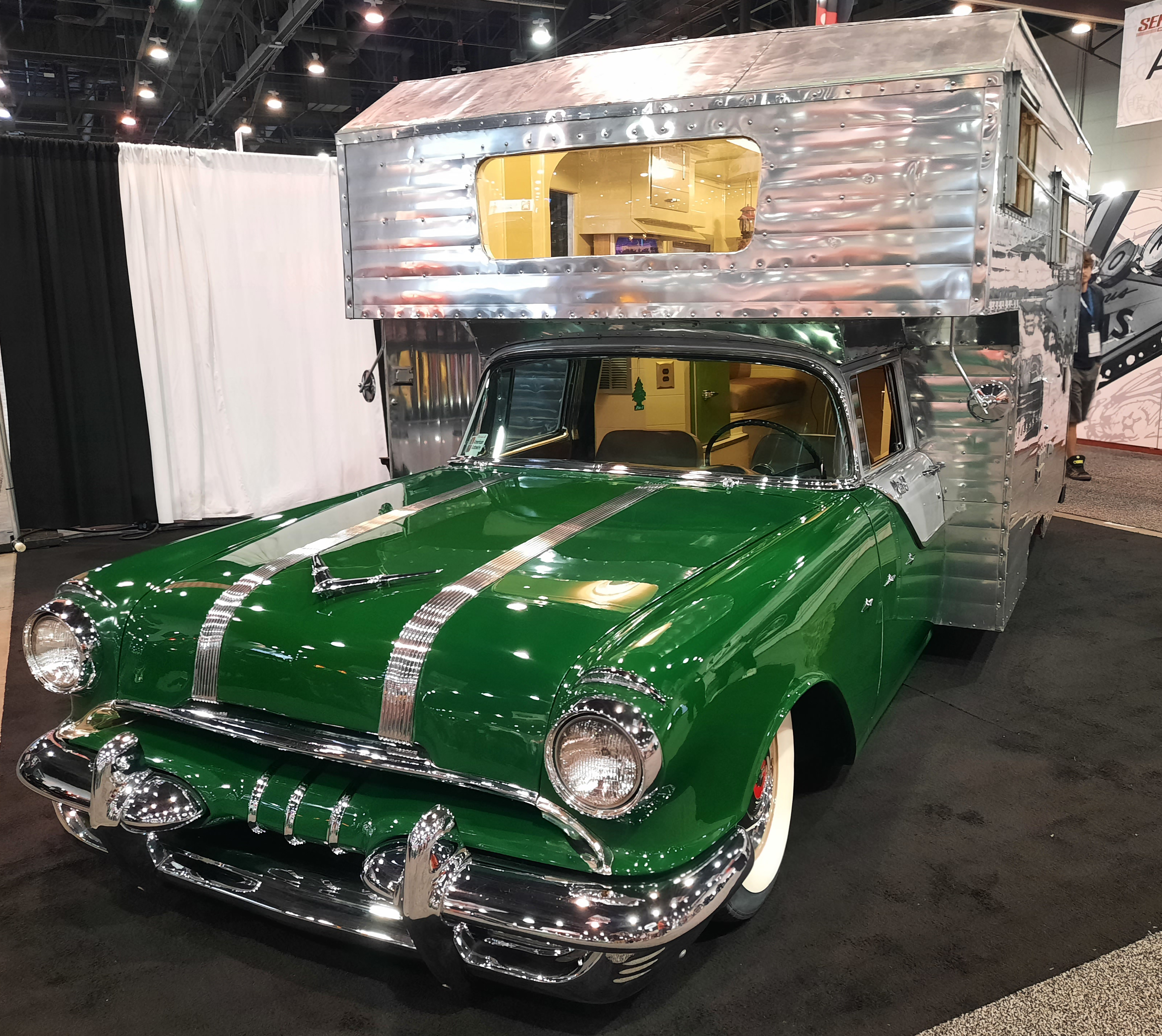 Just A Car Guy: Max Grundy brought a cool vehicle to SEMA this year, as he  always has. It's a 55 Pontiac, with an RV back half