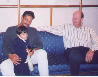 Ajay With Ravi Shastri Tony Greig 