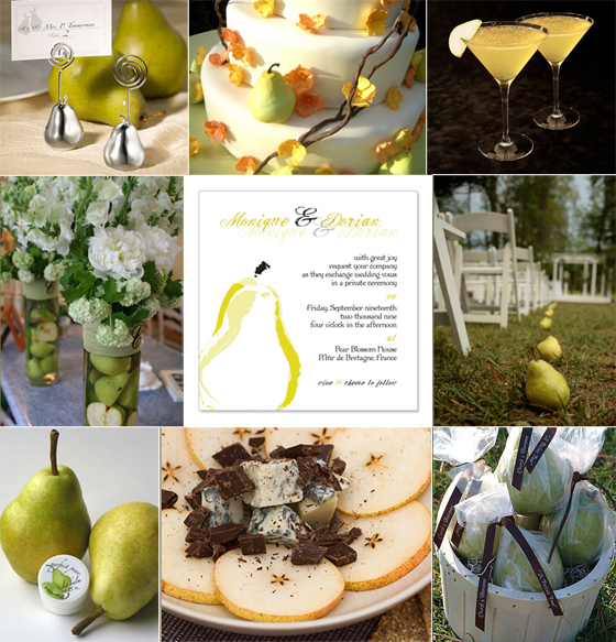 our latest design collage features a look inspired by our anjou wedding 