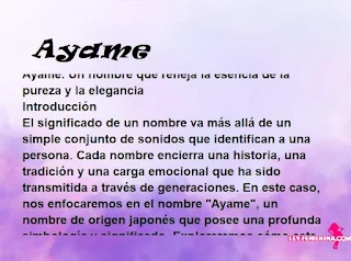 significado del nombre Ayame