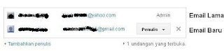 cara mengganti email blog