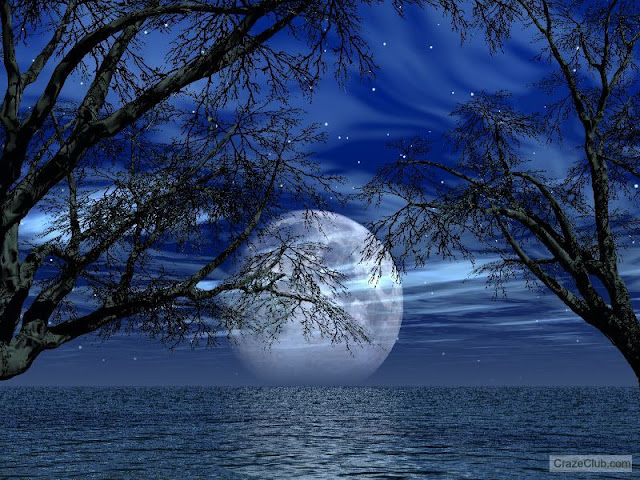 moon horizon water beautiful Amazing Moon Photography