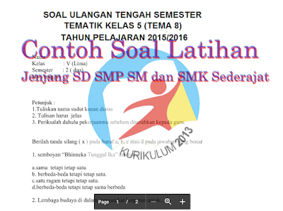 Contoh Soal Latihan Jenjang SD SMP SM dan SMK Sederajat