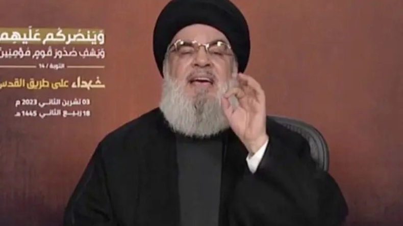 Hassan Nasrallah disse que a prioridade é derrotar Israel | Foto: TV AL-MANAR/Reprodução