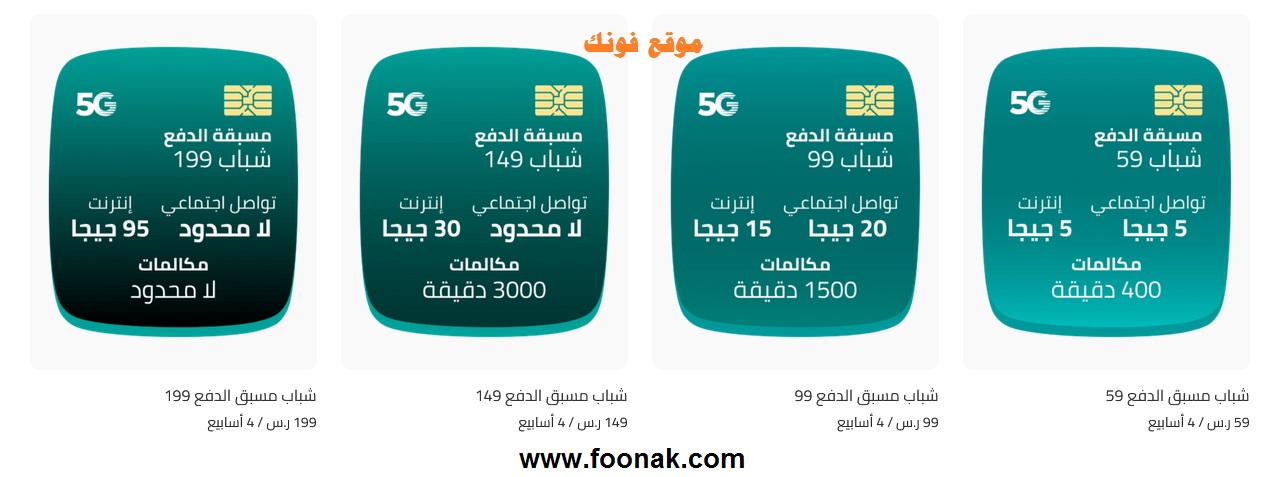 باقات شباب زين مسبقة الدفع