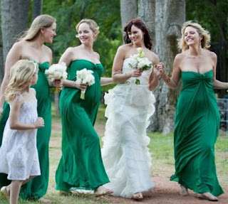 green maternity bridesmaid dresses