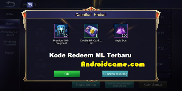 Tips Menukar Kode Redeen Pada Game Mobile Legends 2020 Terbaru