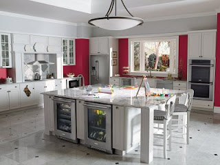 classic kitchen in white ventilation system 