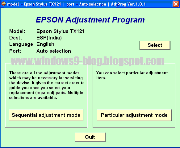 Download Epson Stylus TX121 resetter, Epson Stylus TX121 Service required software, Download Epson Stylus TX121 adjuster, Epson Stylus TX121 service required, Download Epson Stylus ME 320 resetter, Download Epson Stylus ME 320 Service required software, Download Epson Stylus ME 320 adjuster, Epson Stylus ME 320 service required