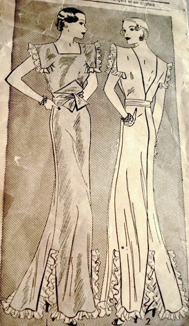 Here is a rare 1930's pattern Bias cut skirts influenced by the Great 
