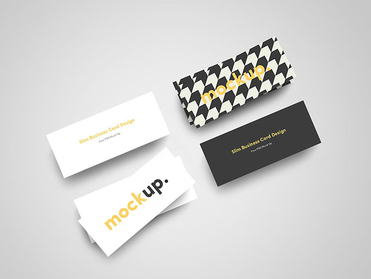 Slim Business Card Mockups