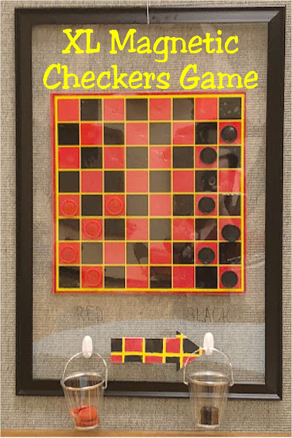 Play an extra large game of Checkers with this magnetic board game you can hang on the wall. It's so easy to create a fun family game that goes on and on and on.