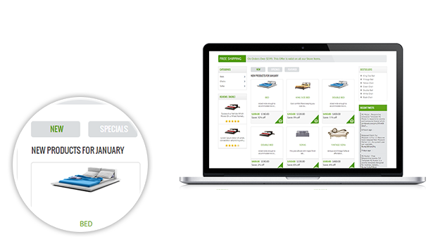 Features products in mozen