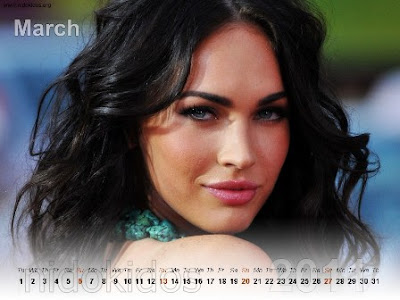 Megan Fox Desktop Calendar 2011 Free New Year 2011 Calendar 