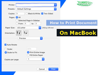 How to print document or photo on Mac