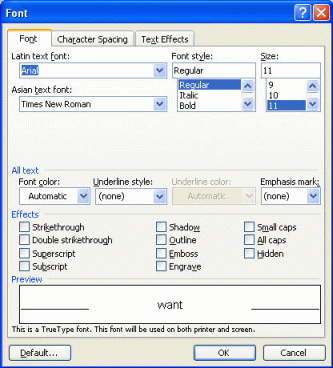 word formatting toolbar pic2