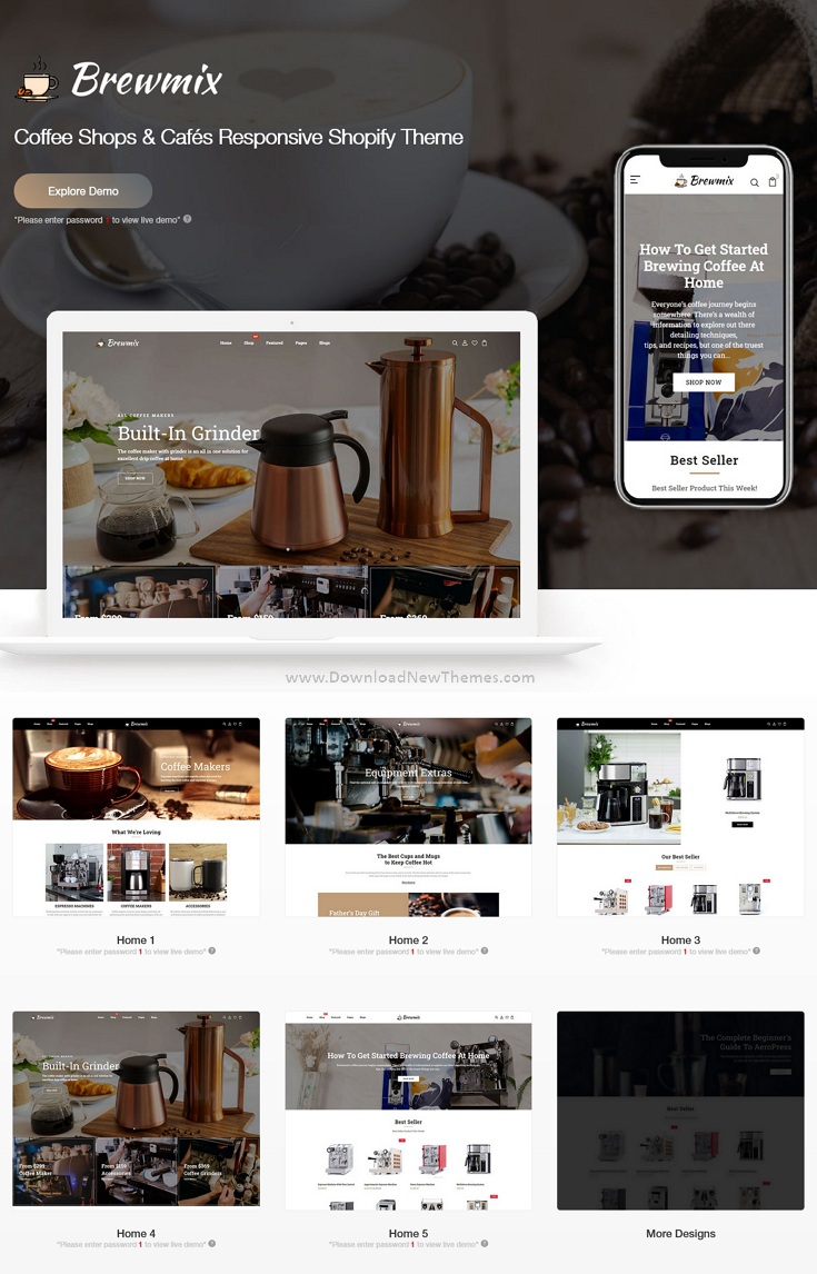 Coffee Shops and Cafés Responsive Shopify Theme